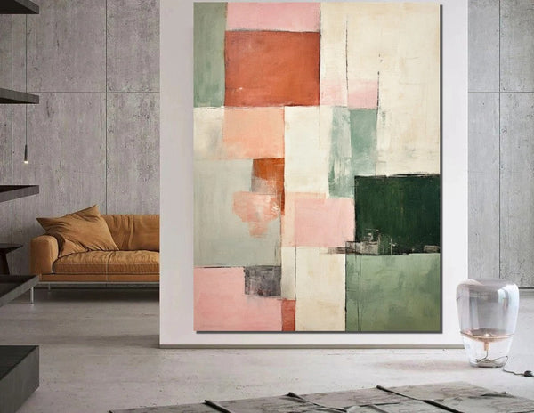 Modern Abstract Art for Bedroom, Hand Painted Wall Painting, Abstract Acrylic Wall Painting, Extra Large Paintings for Living Room, Simple Painting Ideas-Grace Painting Crafts