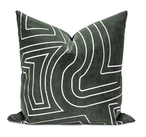 Contemporary Cushions for Interior Design, Large Modern Decorative Pillows for Sofa, Green Modern Throw Pillows for Couch-Grace Painting Crafts
