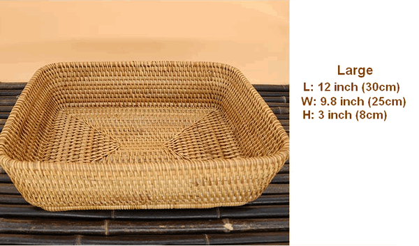 Small Rattan Storage Baskets, Storage Baskets for Shelves, Kitchen Storage Basket, Woven Storage Baskets for Bathroom-Grace Painting Crafts