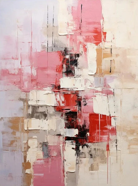 Bedroom Modern Wall Art Paintings, Palette Knife Paintings, Acrylic Paintings on Canvas, Abstract Painting for Living Room, Large Paintings Behind Sofa-Grace Painting Crafts