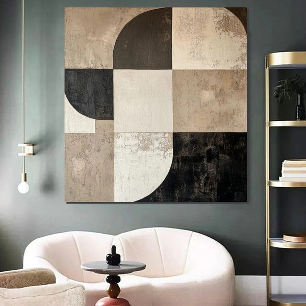 Large Painting on Canvas, Simple Modern Art, Bedroom Wall Art Paintings, Acrylic Abstract Paintings, Buy Abstract Painting Online, Black Abstract Paintings-Grace Painting Crafts