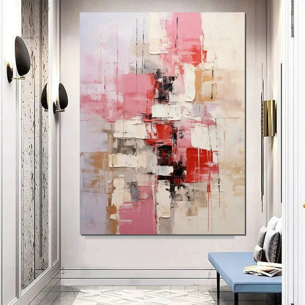 Bedroom Modern Wall Art Paintings, Palette Knife Paintings, Acrylic Paintings on Canvas, Abstract Painting for Living Room, Large Paintings Behind Sofa-Grace Painting Crafts
