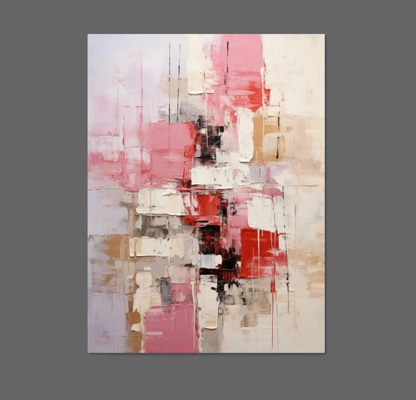 Bedroom Modern Wall Art Paintings, Palette Knife Paintings, Acrylic Paintings on Canvas, Abstract Painting for Living Room, Large Paintings Behind Sofa-Grace Painting Crafts