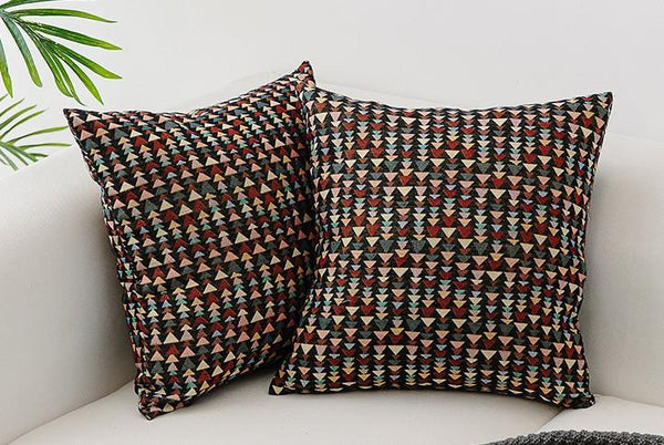 Large Decorative Throw Pillows, Bohemian Decorative Sofa Pillows, Geometric Pattern Chenille Throw Pillow for Living Room-Grace Painting Crafts