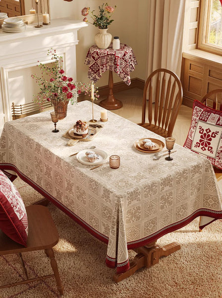 Large Table Cover for Dining Room Table, Holiday Rectangular Tablecloth for Dining Table, Modern Rectangle Tablecloth for Oval Table-Grace Painting Crafts