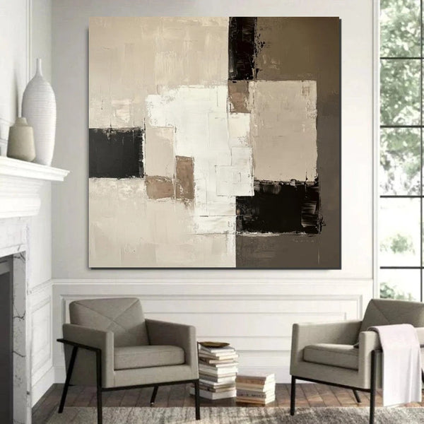 Canvas Painting for Living Room, Contemporary Abstract Artwork, Abstract Painting Ideas for Interior Design, Modern Wall Art Painting-Grace Painting Crafts