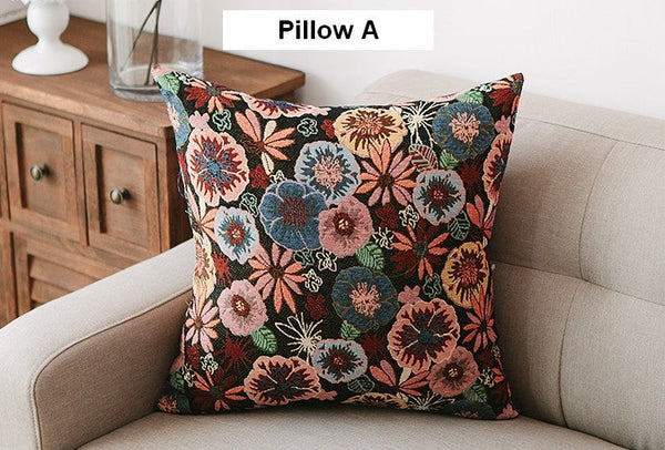 Large Decorative Throw Pillows, Bohemian Decorative Sofa Pillows, Geometric Pattern Chenille Throw Pillow for Living Room-Grace Painting Crafts