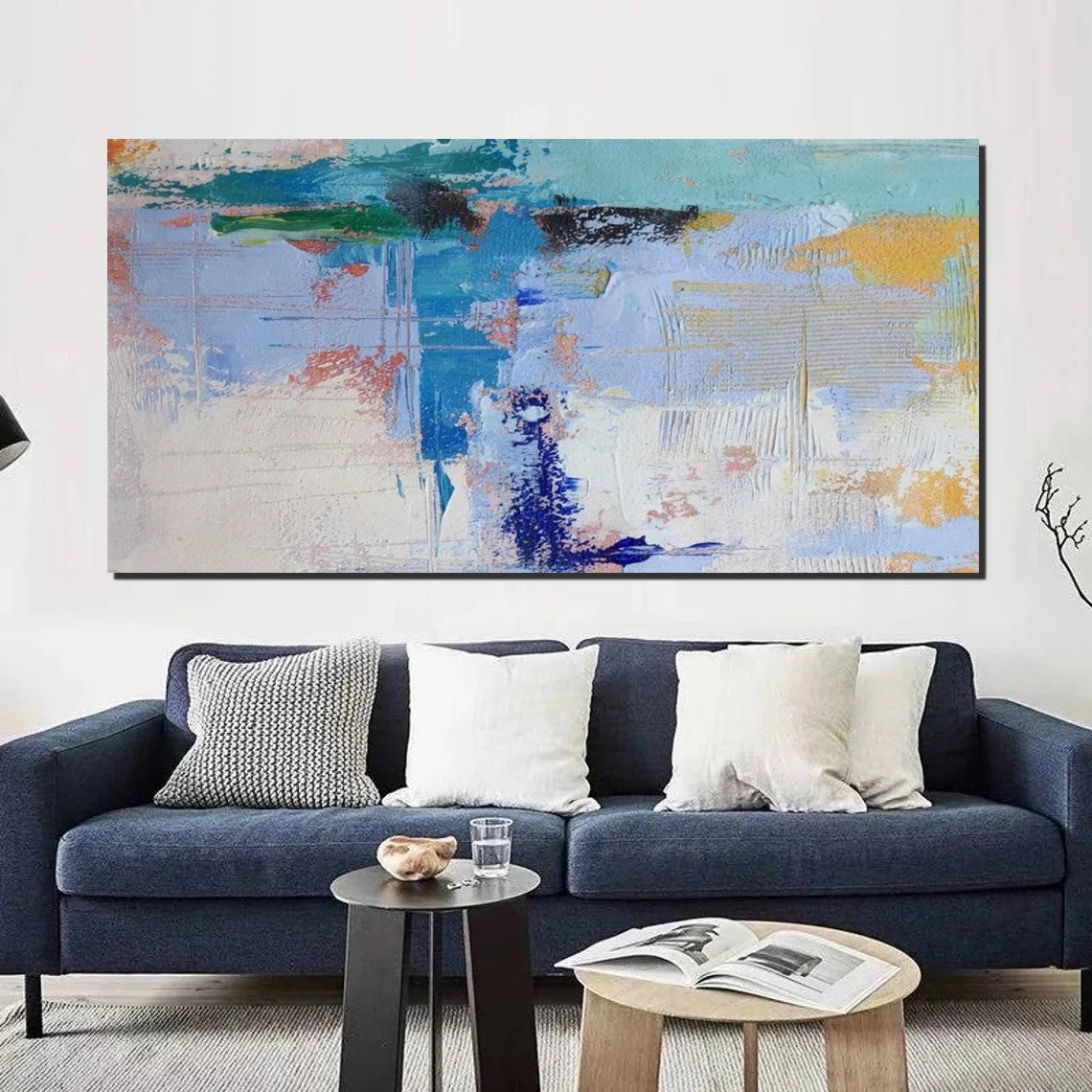 Oversized Abstract Artwork, Modern Canvas Paintings for Bedroom, Extra Large Paintings for Living Room, Abstract Wall Art Paintings, Simple Modern Art-Grace Painting Crafts
