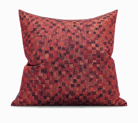 Large Modern Sofa Pillows, Red Decorative Throw Pillows for Couch, Large Decorative Throw Pillows, Contemporary Sofa Pillows for Interior Design-Grace Painting Crafts