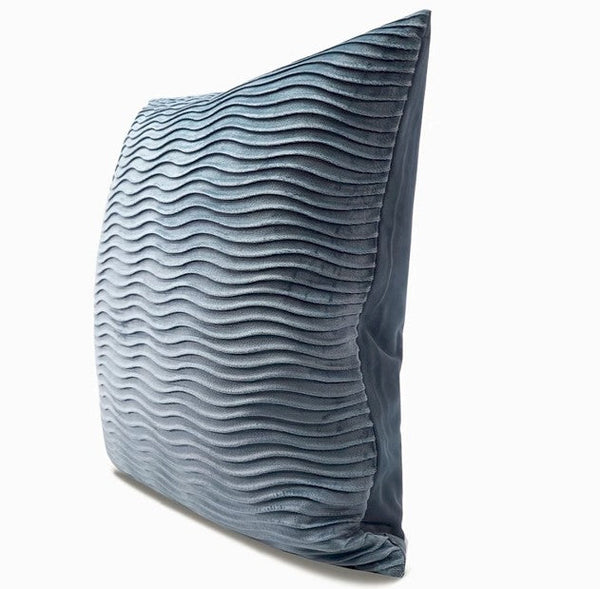 Abstract Blue Decorative Throw Pillows, Large Simple Throw Pillow for Interior Design, Geomeric Contemporary Square Modern Throw Pillows for Couch-Grace Painting Crafts