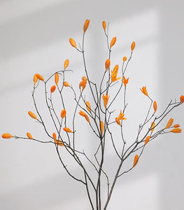 Magnolia Long Twigs, Natural Decorations, Dried Magnolia Branch, Flower Arrangement, Handmade Artificial Flower, Natural Dried Branches-Grace Painting Crafts