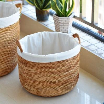 Round Storage Baskets, Extra Large Rattan Storage Baskets, Oversized Laundry Storage Baskets, Storage Baskets for Clothes, Storage Baskets for Bathroom-Grace Painting Crafts