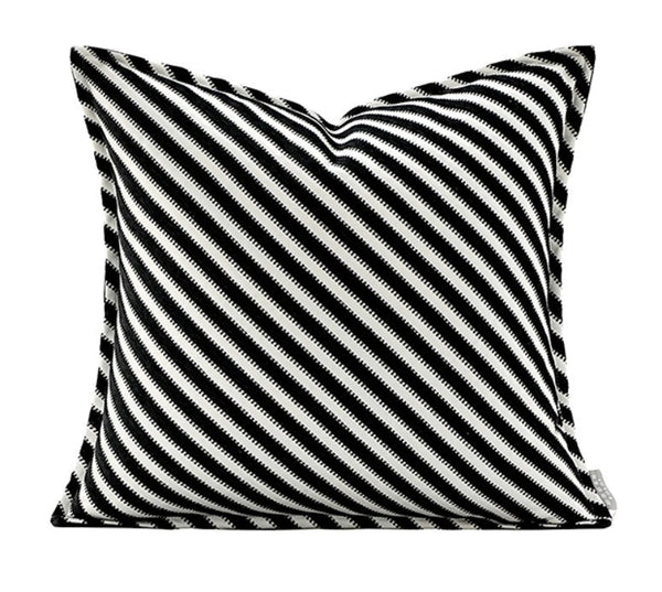Modern Pillows for Couch, Black and White Stripe Modern Pillows, Decorative Throw Pillows for Living Room, Modern Sofa Pillows-Grace Painting Crafts
