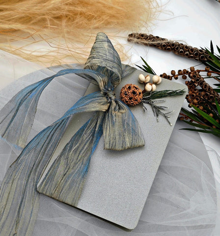 Original Handmade Anniversary Greeting Card, Creative Birthday Greeting Card, Beautiful Valentine's Day Greeting Card, Unique Wedding Greeting Card, Dried Flower Bowknot Greeting Cards-Grace Painting Crafts