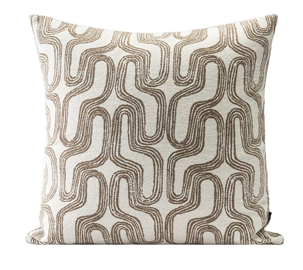 Large Contemporary Throw Pillow for Interior Design, Abstract Decorative Throw Pillows, Geometric Square Modern Throw Pillows for Couch-Grace Painting Crafts