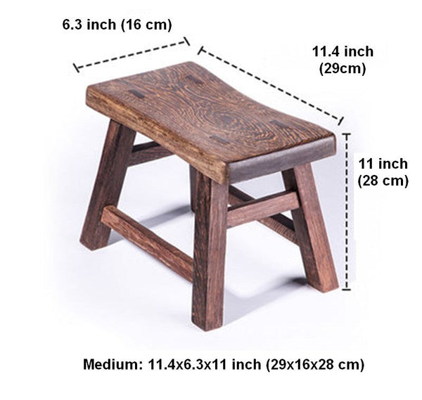 Wenge Wood Stool, Children's Wooden Stool, Shoe-changing Stool, Solid Wood low Stool, Sofa Stool, Dining Table Stool-Grace Painting Crafts