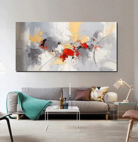 Hand Painted Canvas Art, Modern Paintings for Bedroom, Modern Living Room Art Ideas, Buy Art Online, Simple Abstract Art, Original Acrylic Paintings-Grace Painting Crafts