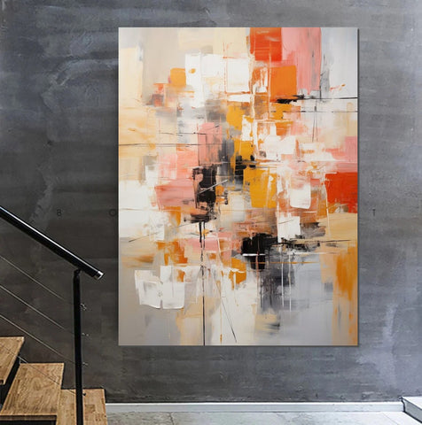 Bedroom Acrylic Painting, Simple Painting Ideas, Living Room Wall Painting, Extra Large Canvas Painting, Modern Paintings, Contemporary Art Painting-Grace Painting Crafts