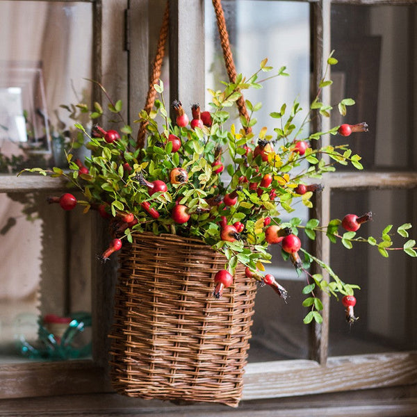 Pomegranate Branch, Beautiful Flower Arrangement Ideas for Home Decoration, Table Centerpiece, Artificial Fruit Plants, Spring Artificial Floral for Dining Room-Grace Painting Crafts