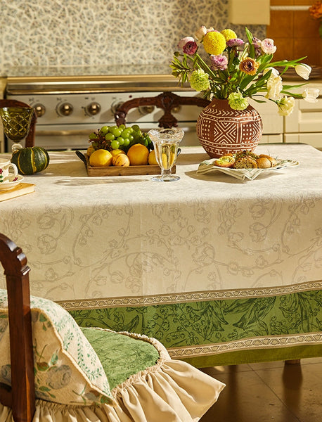 Lilies of the Valley, Flower Pattern Tablecloth, Rectangle Tablecloth for Dining Room Table, Square Tablecloth, Farmhouse Table Cloth, Wedding Tablecloth, Waterproof Tablecloth-Grace Painting Crafts