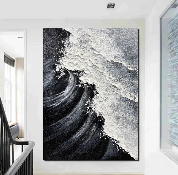 Heavy Texture Acrylic Paintings, Canvas Painting Ideas for Bedroom, Large Abstract Canvas Paintings, Hand Painted Wall Painting-Grace Painting Crafts