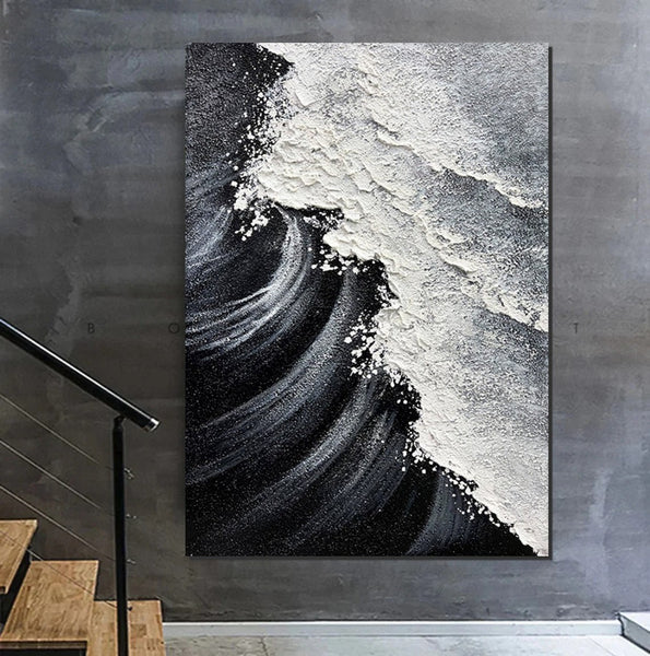 Heavy Texture Acrylic Paintings, Canvas Painting Ideas for Bedroom, Large Abstract Canvas Paintings, Hand Painted Wall Painting-Grace Painting Crafts