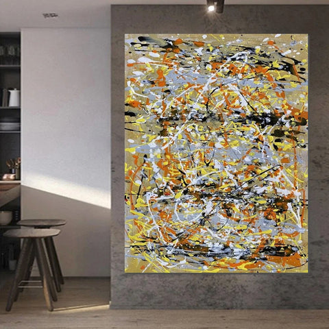 Hand Painted Canvas Art, Modern Paintings for Dining Room, Bedroom Wall Art Ideas, Simple Modern Art, Contemporary Modern Wall Art Paintings-Grace Painting Crafts