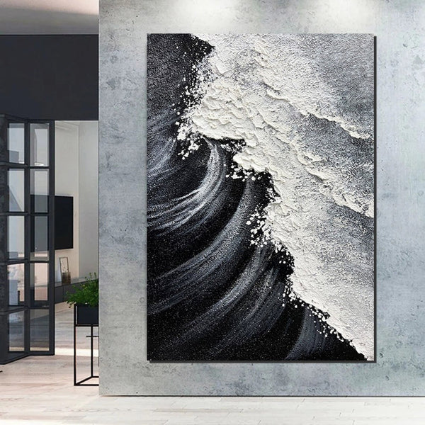 Heavy Texture Acrylic Paintings, Canvas Painting Ideas for Bedroom, Large Abstract Canvas Paintings, Hand Painted Wall Painting-Grace Painting Crafts