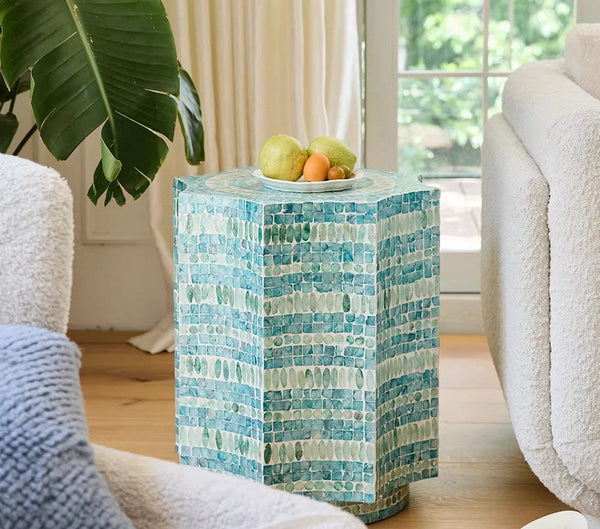 Shell Small Sofa Side Table, Contemporary Bedside Table, Bedside Small Side Table, Modern Side Table, Small End Table, Portable Casual Side Table, Creative Coffee Table, Contemporary Side Table-Grace Painting Crafts