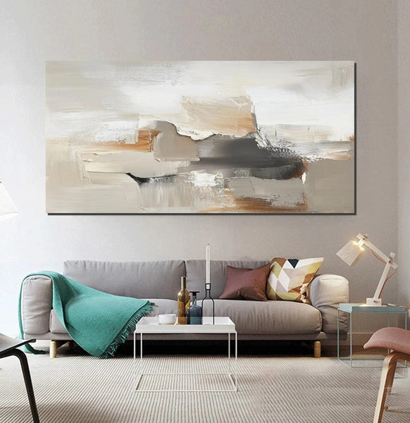 Bedroom Acrylic Painting, Living Room Wall Painting, Simple Painting Ideas, Contemporary Art Painting, Modern Paintings, Large Canvas Painting-Grace Painting Crafts