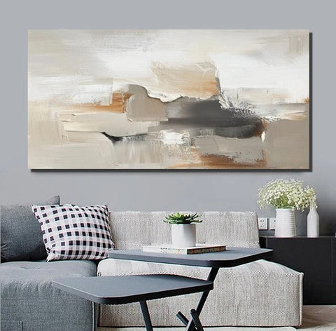 Bedroom Acrylic Painting, Living Room Wall Painting, Simple Painting Ideas, Contemporary Art Painting, Modern Paintings, Large Canvas Painting-Grace Painting Crafts