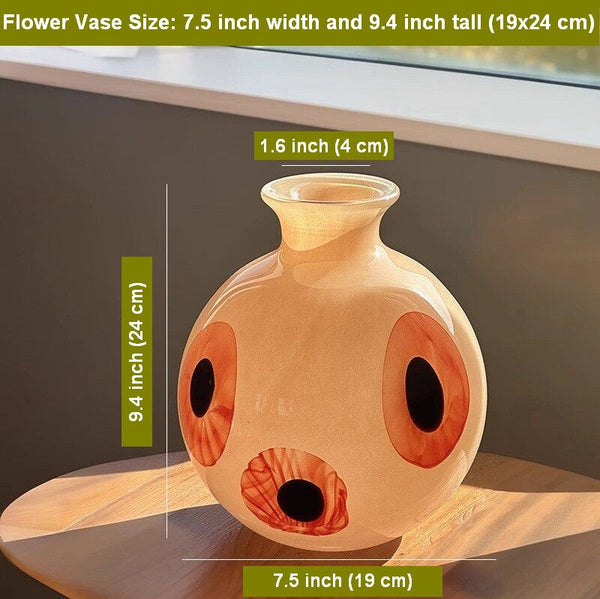 Unique Modern Vases for Flowers, Flower Vases on Table, Glass Bud Vases, Handmade Vintage Glass Flower Vases-Grace Painting Crafts