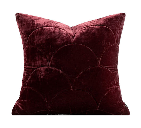 Modern Pillows for Couch, Red Decorative Pillow Covers, Decorative Throw Pillows for Living Room, Large Modern Sofa Pillows-Grace Painting Crafts