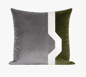 Modern Sofa Throw Pillows, Large Decorative Throw Pillows for Couch, Grey Green Abstract Contemporary Throw Pillow for Living Room-Grace Painting Crafts