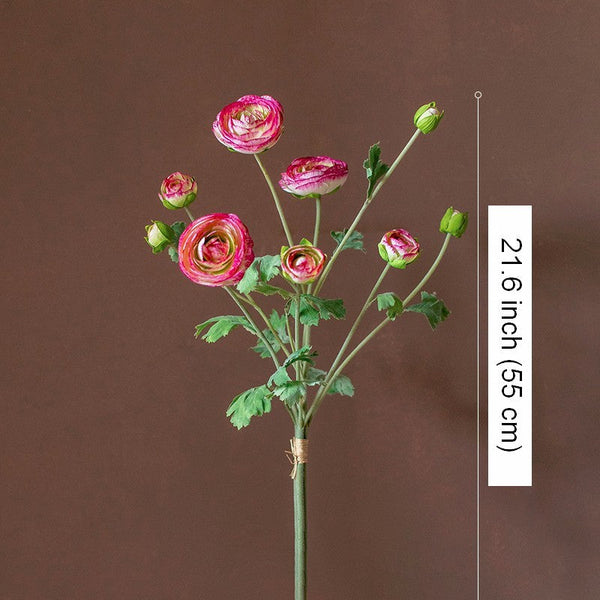 Flower Arrangement Ideas for Dining Room Table, Ranunculus Asiaticus Flowers, Simple Modern Floral Arrangement Ideas for Home Decoration, Spring Artificial Floral for Bedroom-Grace Painting Crafts