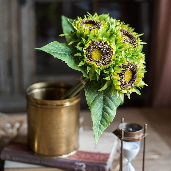 Unique Flower Arrangement for Home Decoration, A Bunch of Sunflowers, Bedroom Flower Arrangement Ideas, Beautiful Artificial Flowers for Living Room-Grace Painting Crafts