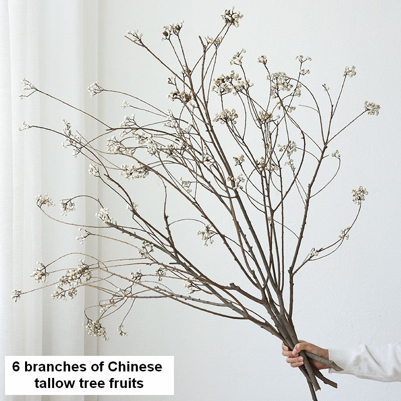 Dried Chinese Tallow Tree Twigs, Natural Decorations, 30 Inch Dried Long Twigs, Flower Arrangement, Handmade Artificial Flower, Natural Dried Branches-Grace Painting Crafts