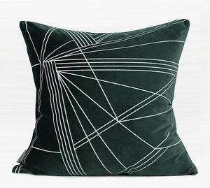 Modern Sofa Pillows, Dark Green Throw Pillows, Large Simple Modern Pillows, Decorative Pillows for Couch, Contemporary Throw Pillows-Grace Painting Crafts