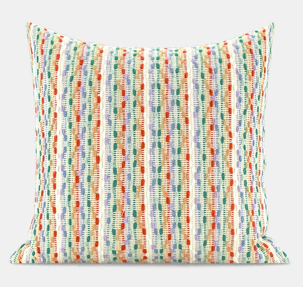 Multicolor Square Modern Throw Pillows for Couch, Colorful Contemporary Modern Sofa Pillows, Simple Decorative Throw Pillows, Large Throw Pillow for Interior Design-Grace Painting Crafts