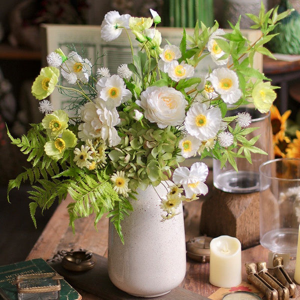 Beautiful Spring Flower Arrangement for Home Decoration, Real Touch Artificial Floral for Living Room, Table Centerpiece, Large Bunch of Romantic Flowers-Grace Painting Crafts
