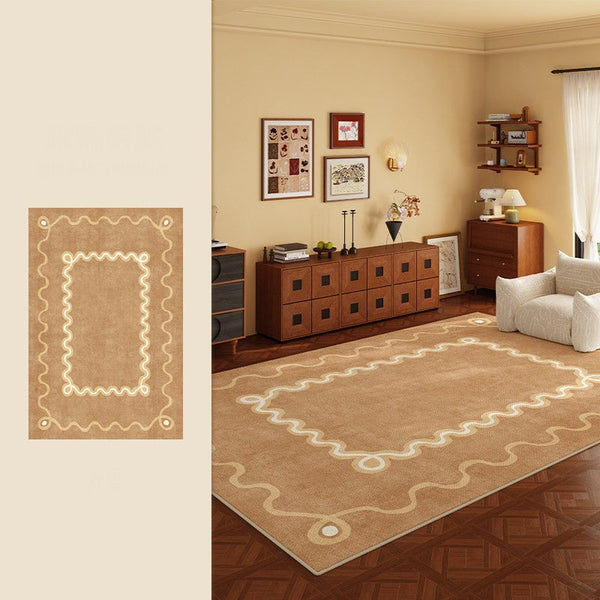 Large Modern Rugs for Living Room, Bedroom Modern Rugs, Dining Room Geometric Modern Rugs, Cream Color Contemporary Modern Rugs-Grace Painting Crafts