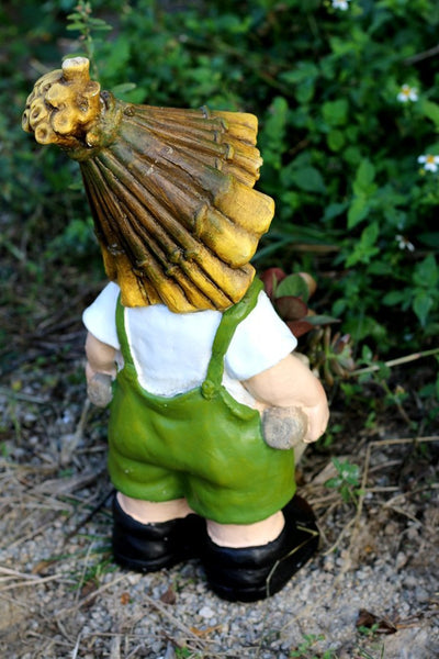 Large Boy Cart and Girl Carry Basket Statues, Flower Pot, Garden Courtyard Ornament, Gardening Ideas, House Warming Gift-Grace Painting Crafts
