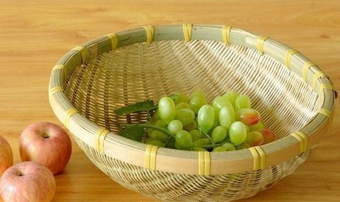 Natural Bamboo Baskets, Kitchen Storage Baskets, Farmhouse Storage Basket, Hand Woven Storage Baskets, Snacks Basket, Set of 3-Grace Painting Crafts