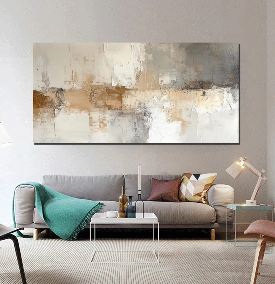 Large Modern Acrylic Painting, Hand Painted Wall Art Painting, Contemporary Canvas Artwork, Abstract Wall Art Paintings, Modern Art for Dining Room-Grace Painting Crafts
