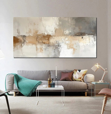 Large Modern Acrylic Painting, Hand Painted Wall Art Painting, Contemporary Canvas Artwork, Abstract Wall Art Paintings, Modern Art for Dining Room-Grace Painting Crafts