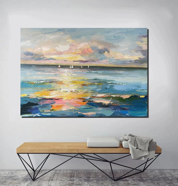 Abstract Canvas Painting, Extra Large Abstract Artwork, Modern Paintings for Dining Room, Hand Painted Canvas Art, Oversized Large Wall Art-Grace Painting Crafts