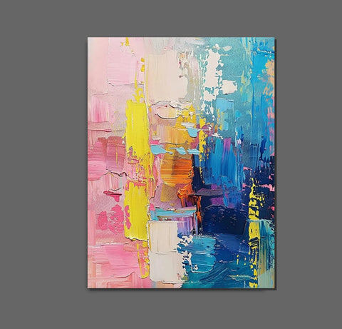 Contemporary Canvas Art, Modern Paintings for Bedroom, Large Wall Art for Living Room, Hand Painted Wall Paintings, Original Abstract Art-Grace Painting Crafts