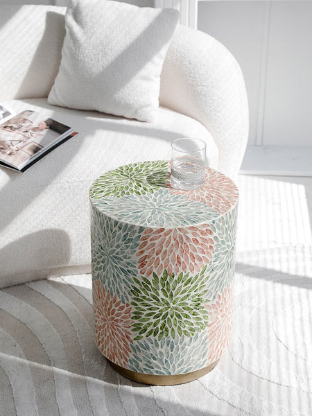 Unique Small End Table, Contemporary Small Sofa Side Table, Portable Casual Side Table, Creative Coffee Table, Shell Small Side Table-Grace Painting Crafts