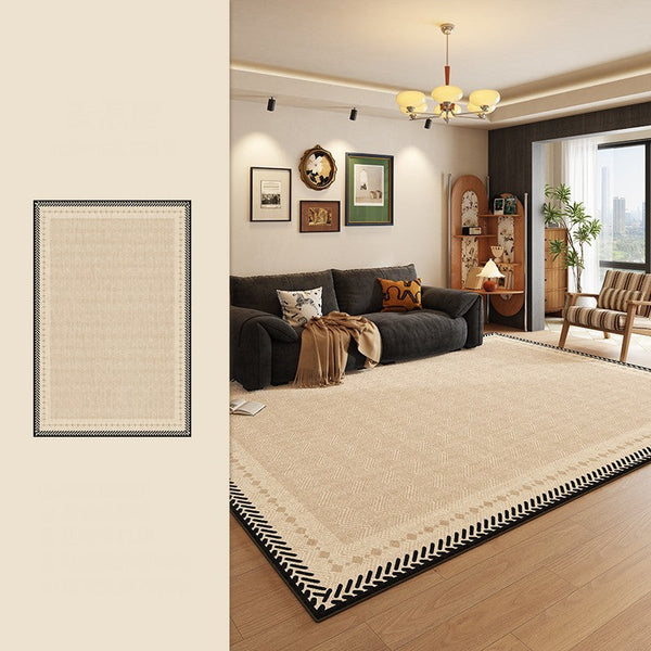 Mid Century Modern Rugs Next to Bed, Modern Rugs for Dining Room, Contemporary Rugs for Bedroom, Cream Modern Carpets for Living Room-Grace Painting Crafts