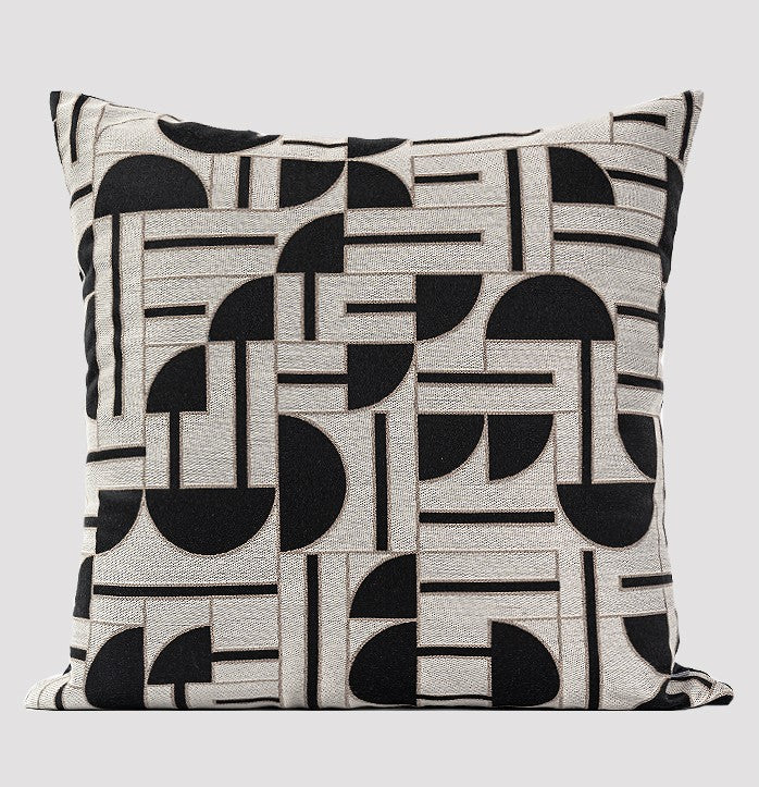 Geomeric Contemporary Pillows, Abstract Decorative Throw Pillows, Square Modern Throw Pillows for Couch, Large Simple Throw Pillow for Interior Design-Grace Painting Crafts